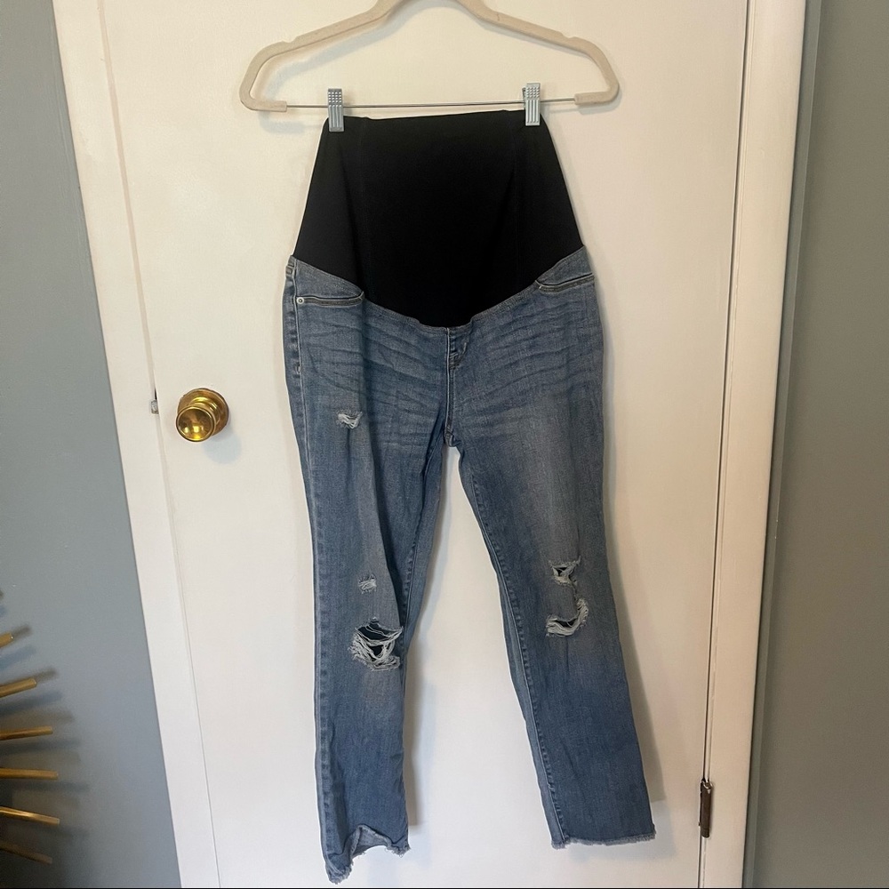 Isabel Maternity Straight Crop Jeans